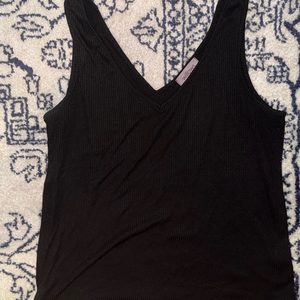 Willow Black V-Neck Tank Top